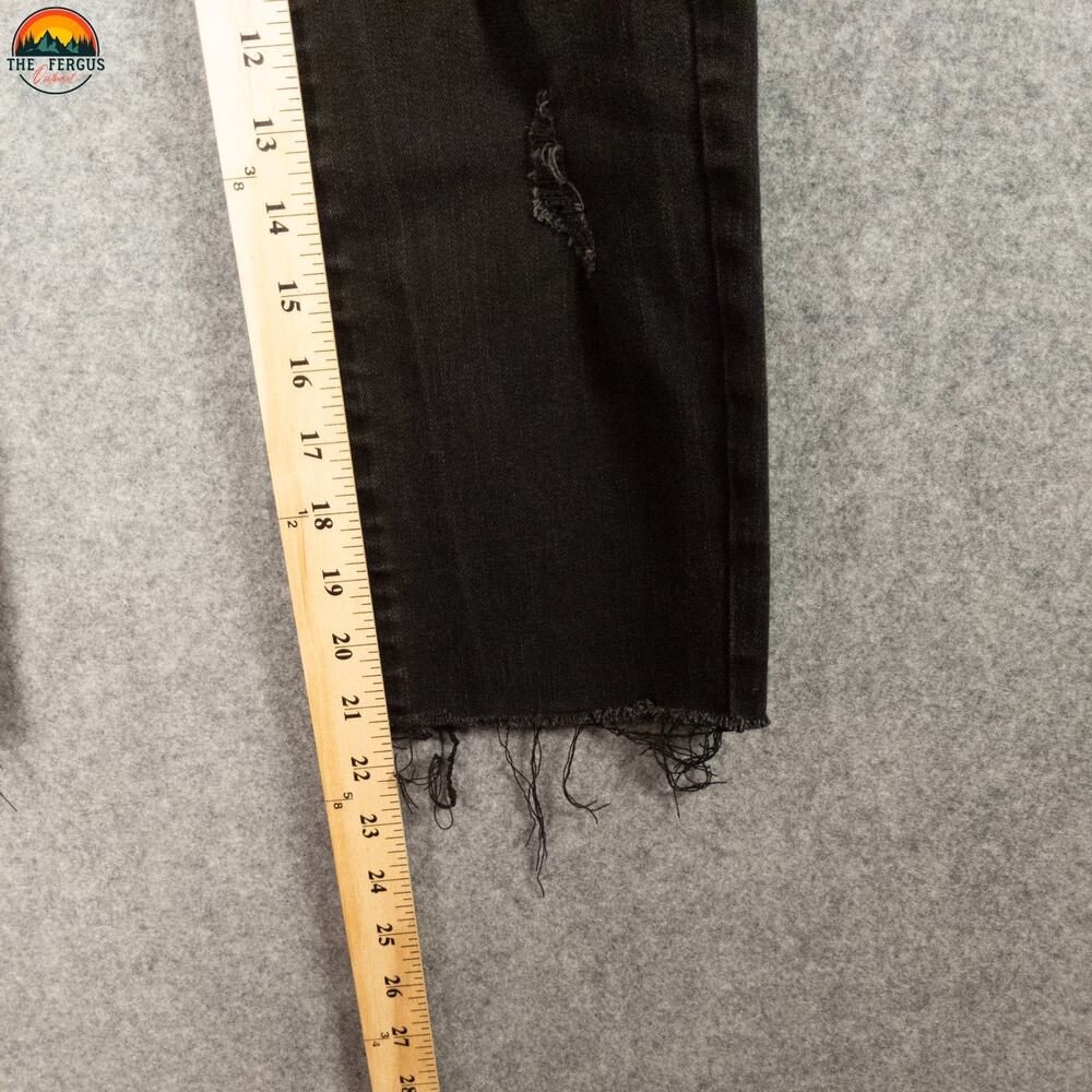 Aeropostale Jegging Jeans Black Ankle Distressed Denim High-Rise Women's 12 Reg - Picture 7 of 12